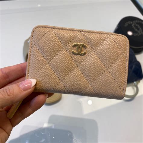 chanel coin purse and card holder|chanel classic zipped coin purse.